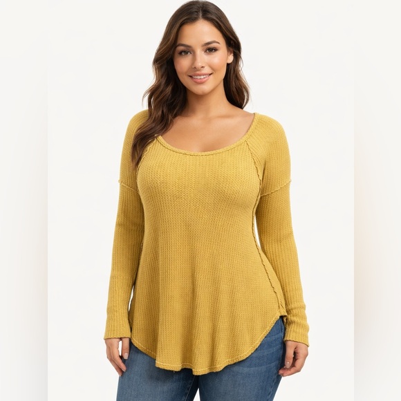 Free People Tops - FREE PEOPLE Ventura Waffle Print Top